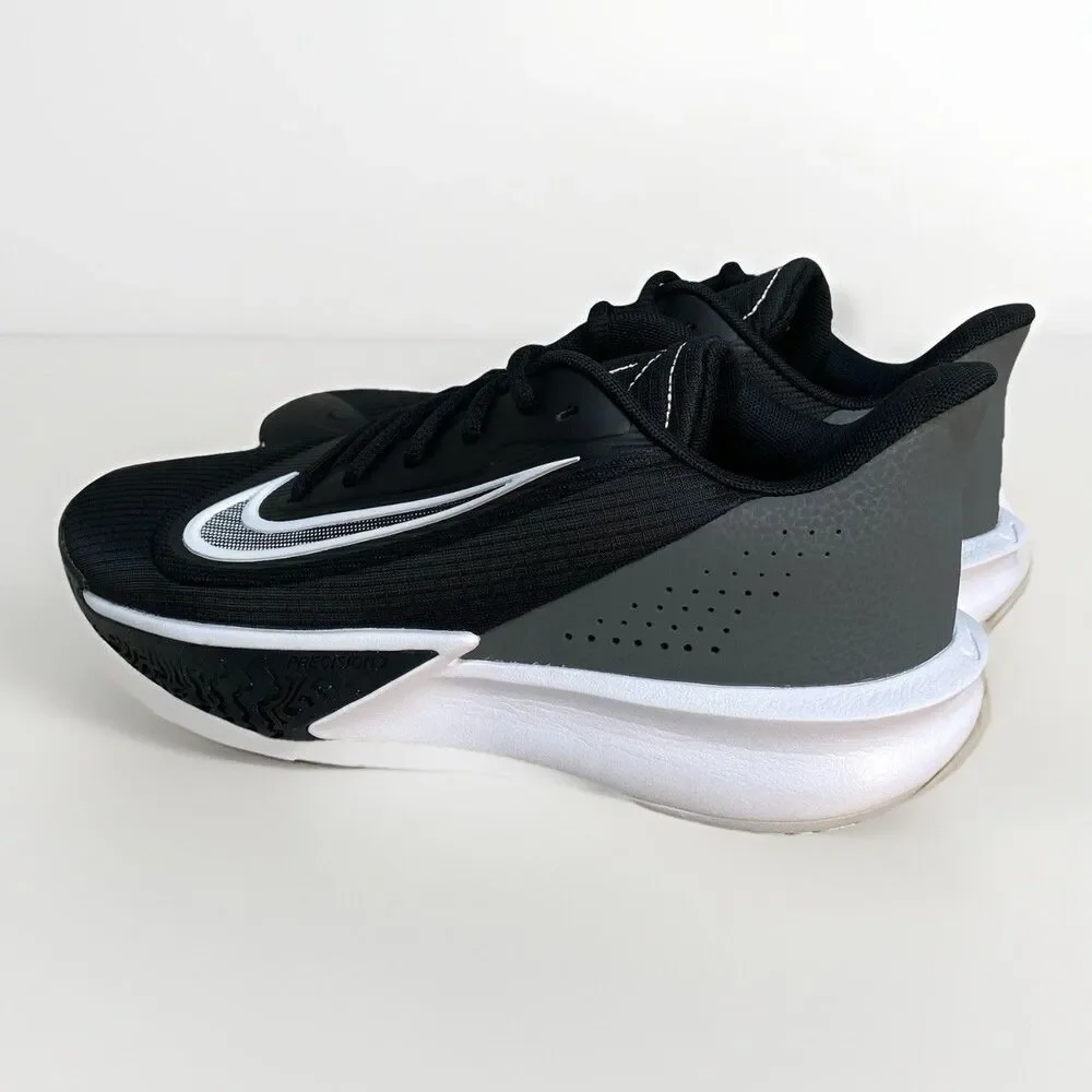 Nike Precision 7 Men 8.5 Women 10 FN4322-005 Basketball Shoes Black Gray White